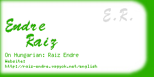 endre raiz business card